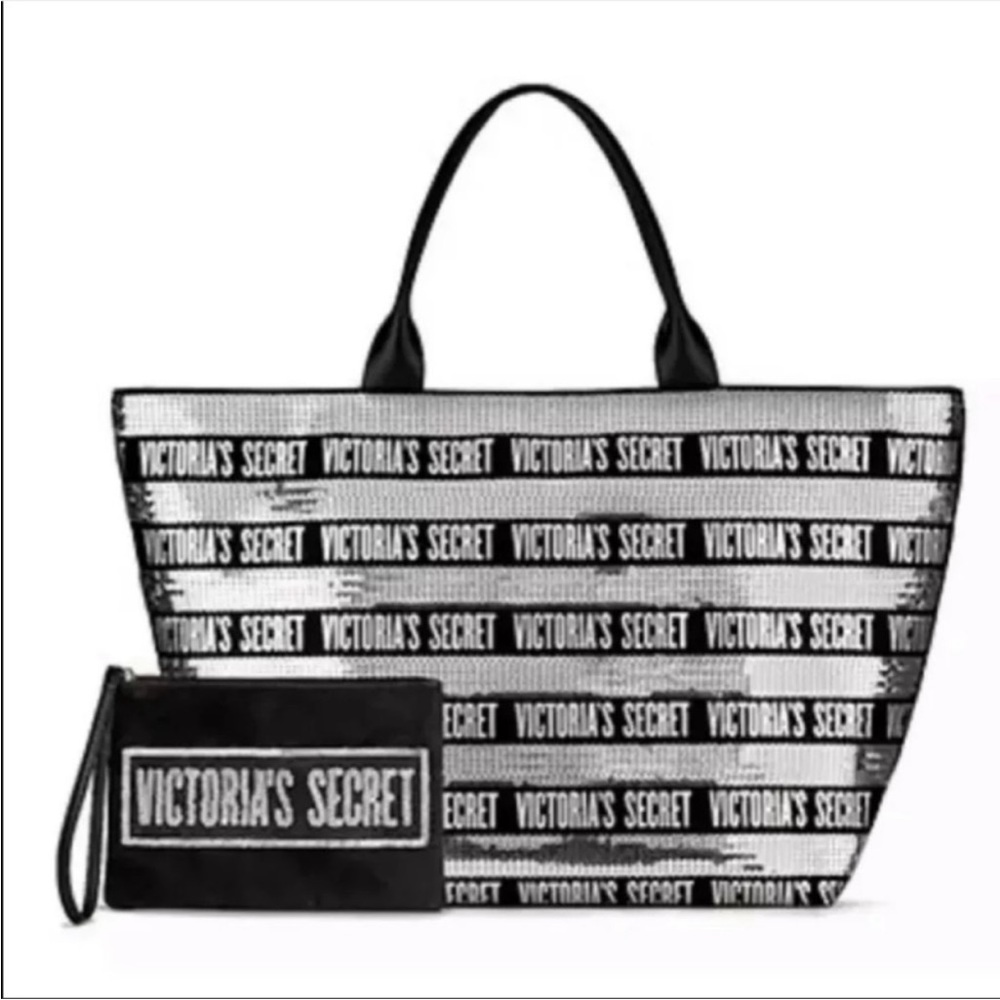 Victoria's Secret Large Tote Bag with Matching Pouch